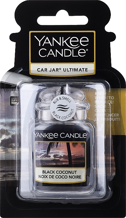 Ароматизатор для автомобіля "Чорний кокос" - Yankee Candle Car Jar Ultimate Black Coconut — фото N1