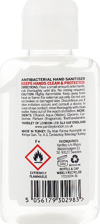 Санитайзер для рук - Yardley London Hand Sanitiser — фото N2