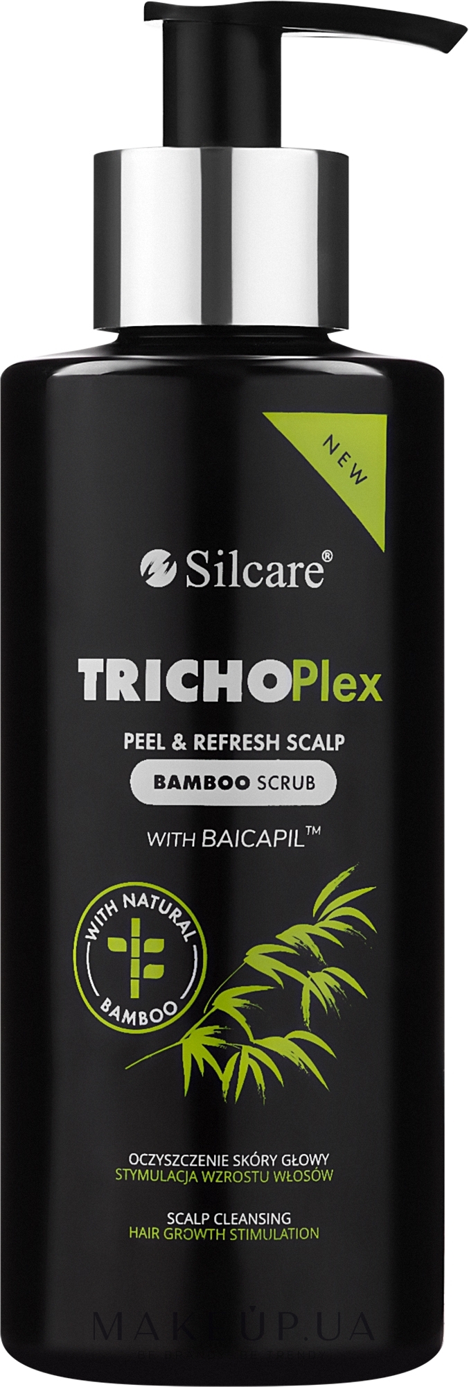 Скраб для кожи головы - Silcare TrichoPlex Peel&Refresh Scalp Bamboo Scrub — фото 250ml