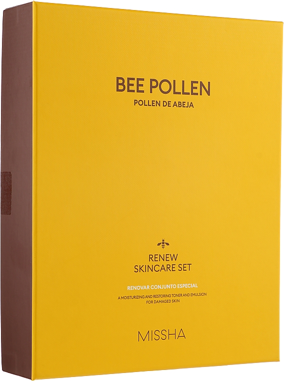 Набор - Missha Bee Pollen Renew Skincare Set (ton/150ml + emulsion/130ml + mini/ton/30ml + mini/emulsion/30ml) — фото N1