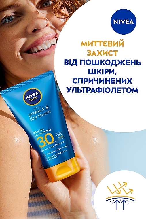 Сонцезахисний крем-гель "Захист та сухий дотик" SPF 30 - NIVEA SUN Protect & Dry Touch — фото N4