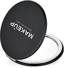 Раскладное карманное зеркало круглое, черное - MAKEUP — фото N2