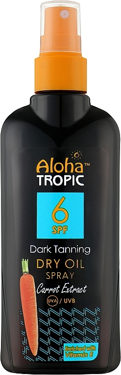Масло для загара SPF6 - Madis Aloha Tropic Dark Tanning Dry Oil SPF6 — фото N1