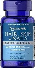 Пищевая добавка "Волосы, кожа, ногти" - Puritan's Pride Hair Skin Nails (One perday formula) 2500 mcg of Biotin — фото N2