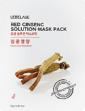 Парфумерія, косметика Маска для обличчя тканинна - Lebelage Red Ginseng Solution Mask
