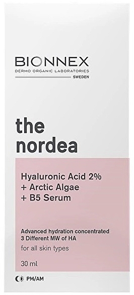 Сироватка для обличчя - Bionnex The Nordea Hyaluronic Acid 2% + Arctic Algae + B5 Serum — фото N2
