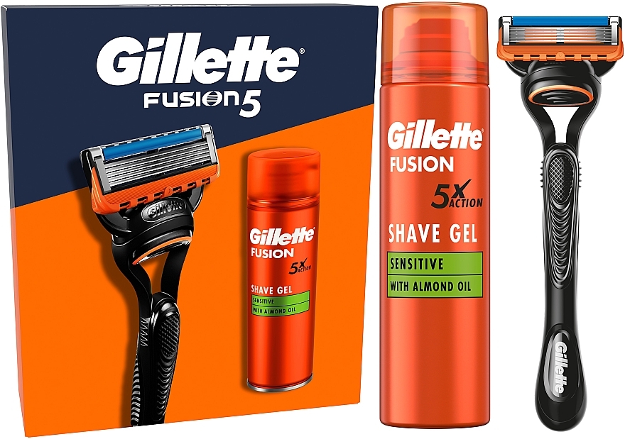 УЦІНКА Набір - Gillete Fusion 5 (sh/gel/200ml + razor/1pcs) * — фото N5