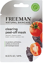 Духи, Парфюмерия, косметика Очищающая маска с углем и томатами - Freeman Natural Skincare Clearing Charcoal & Tomato Peel-Off Mask