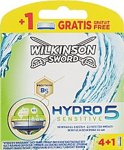 Парфумерія, косметика Змінні касети для гоління, 4+1 шт. - Wilkinson Hydro 5 Sensitive
