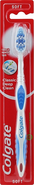 Зубная щетка мягкая "Classic", синяя - Colgate Classic Deep Clean Soft — фото N2