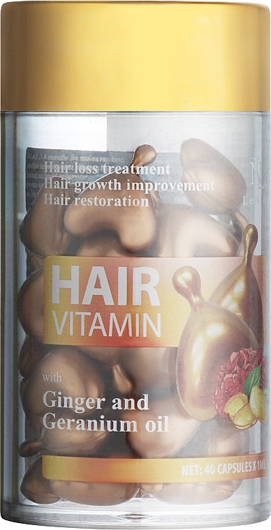 Капсулы от выпадения и для роста волос с Имбирем и маслом Герани - LeNika — фото N1