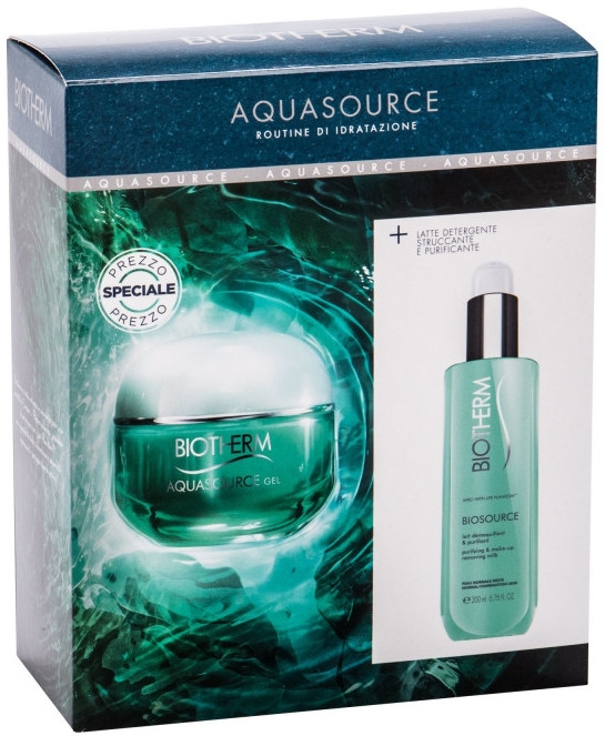 Набір - Biotherm Aquasource (f/cr/50ml + clean/milk/200ml) — фото N1