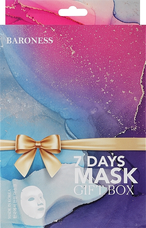 Набор тканевых масок, 7 продуктов - Beauadd Baroness 7 Days Beauty Gift Box (f/mask/7x21g) — фото N1