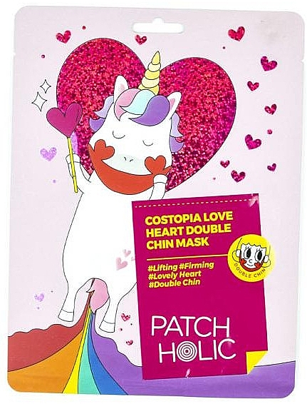 Подтягивающая маска для зоны подбородка - Patch Holic Costopia Love Heart Double Chin Mask — фото N1