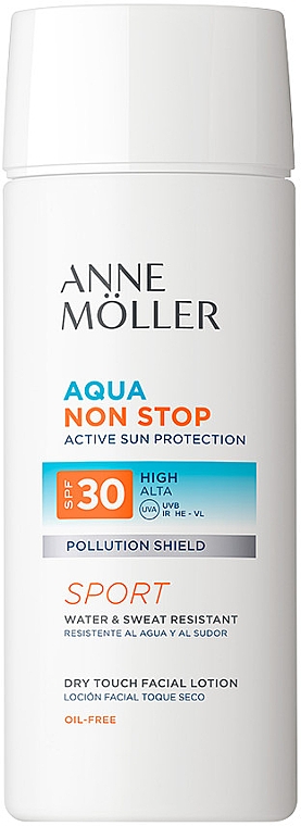 Солнцезащитный лосьон для лица - Anne Moller Aqua Non Stop Dry Touch Facial Lotion SPF30 — фото N1