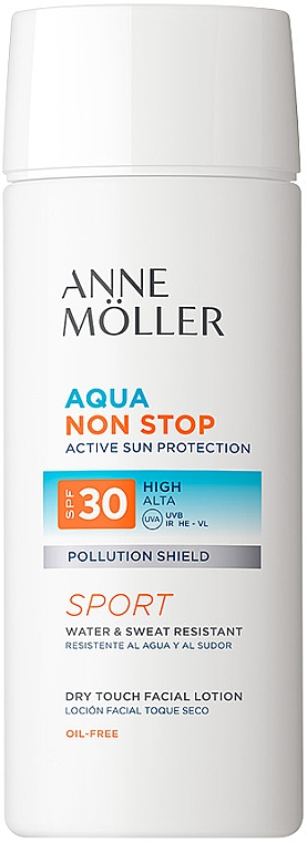 Сонцезахисний лосьйон для обличчя - Anne Moller Aqua Non Stop Dry Touch Facial Lotion SPF30 — фото N1