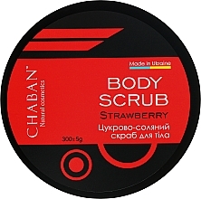 Натуральный скраб для тела "Клубника" - Chaban Natural Cosmetics Body Scrub — фото N1
