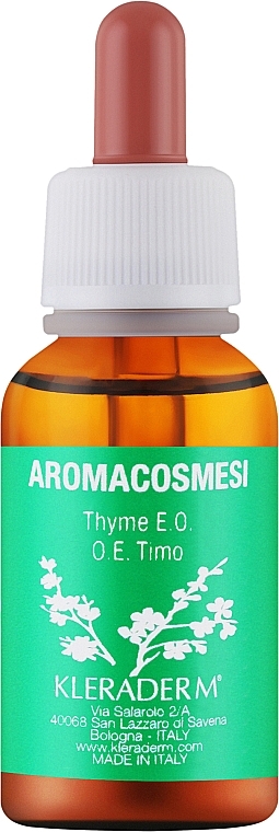 Ефірна олія "Чебрець" - Kleraderm Aromacosmesi Thyme Essential Oil — фото N1