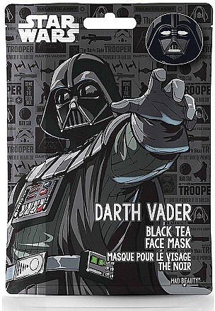 Маска для лица с экстрактом чёрного чая - Mad Beauty Star Wars Face Darth Vader — фото N1
