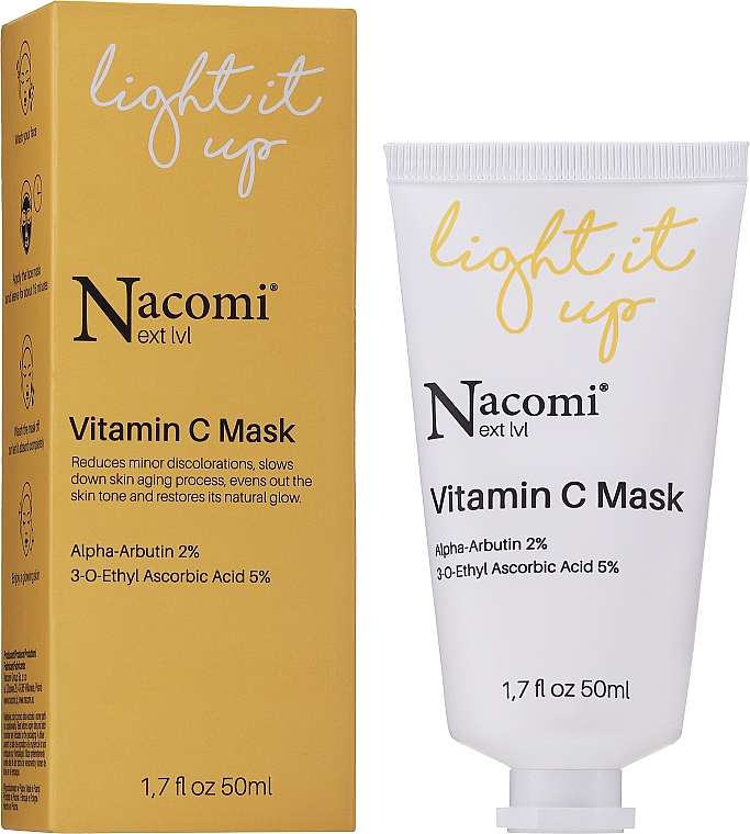 Осветляющая маска с витамином С - Nacomi Next Level Vitamin C Mask  — фото N2
