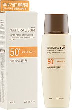 Духи, Парфюмерия, косметика Солнцезащитный флюид для лица - The Face Shop Natural Sun Eco Super Perfect Sun Fluid SPF50