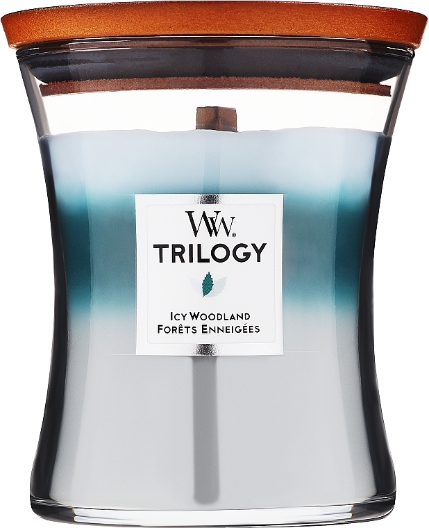 Ароматическая свеча - WoodWick Trilogy Icy Woodland — фото N1