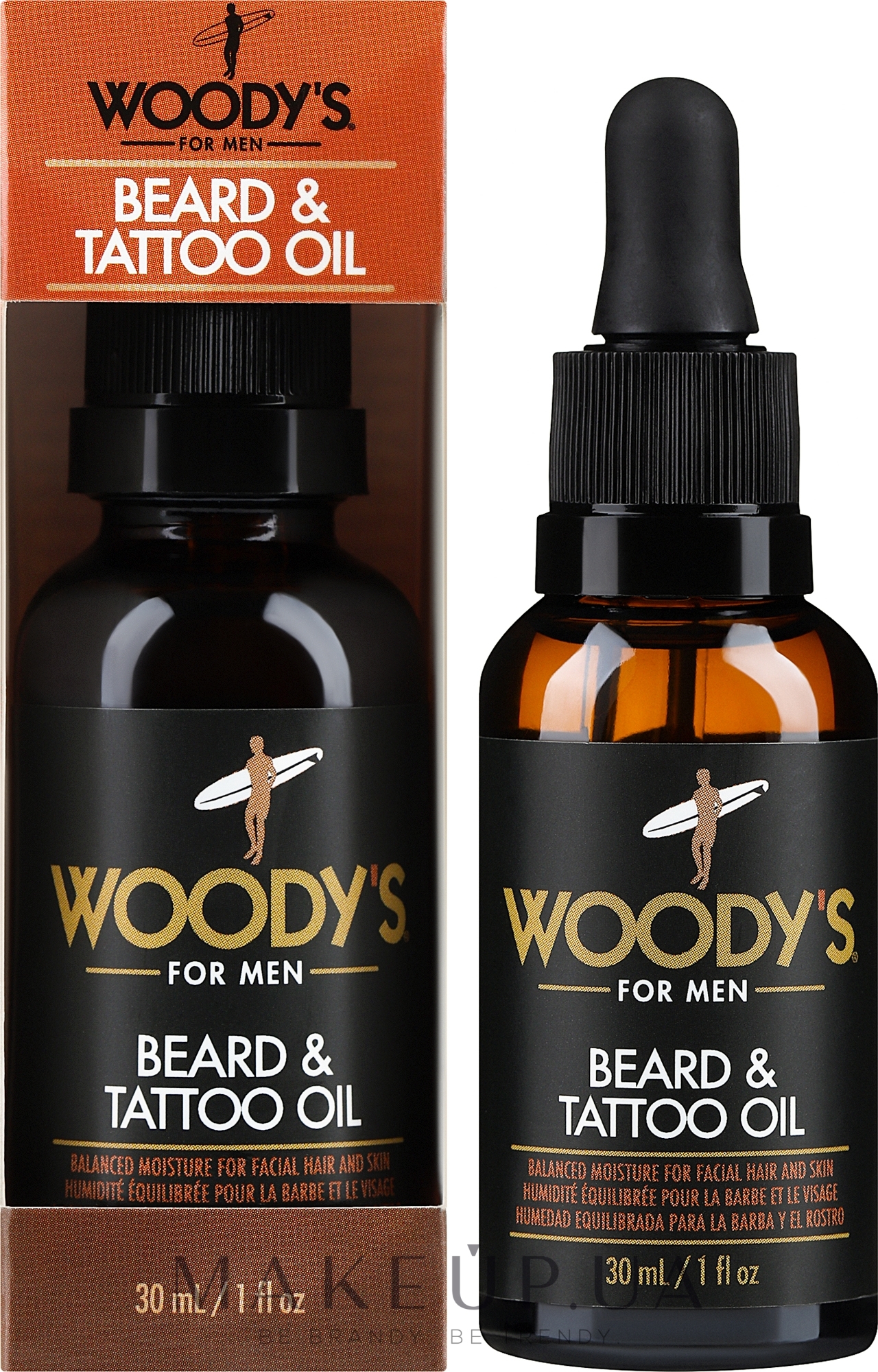 Олія для бороди і татуювань - Woody`s Beard & Tattoo Oil — фото 30ml