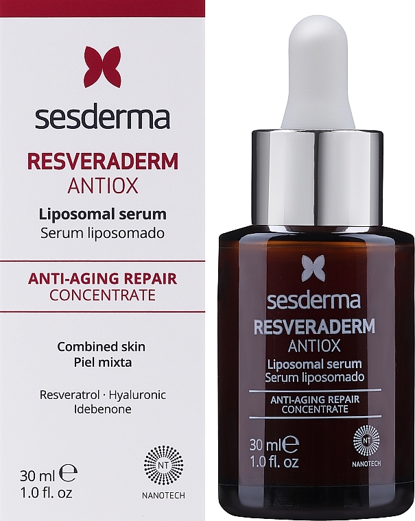 Антиоксидантная сыворотка - SesDerma Laboratories Resveraderm Antiox Serum — фото N2