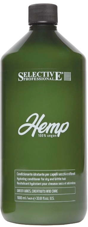 Увлажняющий кондиционер для сухих и ломких волос - Selective Professional Hemp Hydrating Conditioner — фото N1