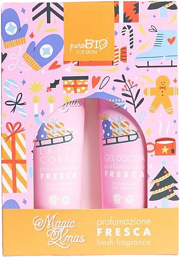 Набор - PuroBio Cosmetics Magic Xmas Fresca Kit (sh/gel/150ml + b/lot/150ml) — фото N1