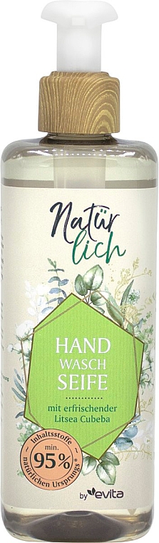 Жидкое мыло для рук с эфирным маслом - Evita Naturlich Eco Liquid Soap Litsea Cubea — фото N1