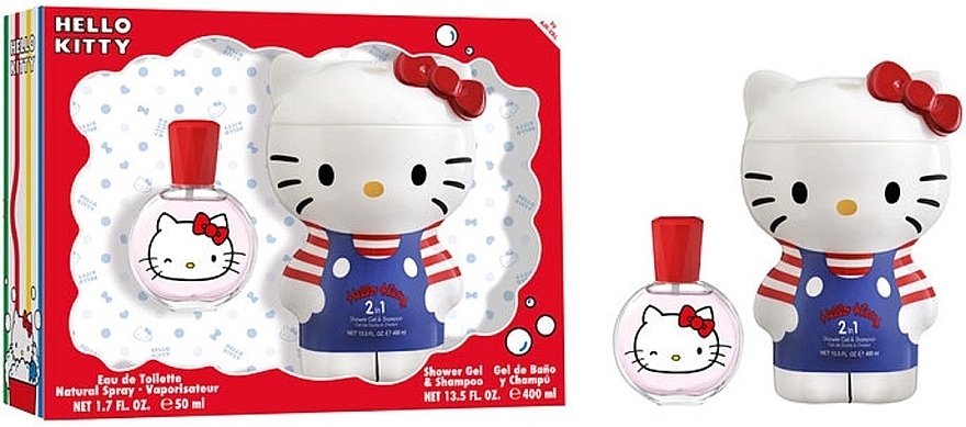 Air-Val International Hello Kitty - Набор (edt/50ml + sh/gel/shm/400ml) — фото N1