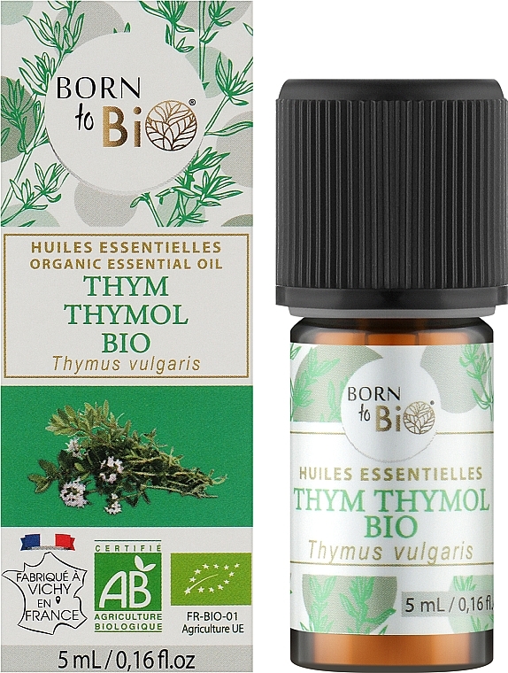 Органическое эфирное масло "Тимьян тимол" - Born to Bio Aromatherapie — фото N2