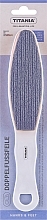 Пилочка педикюрна двостороння з пемзою, сіра - Titania — фото N1