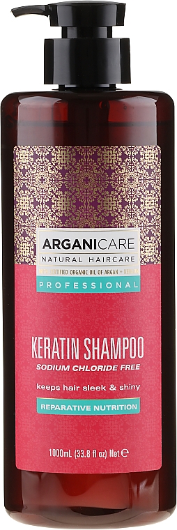 Кератиновий шампунь для всіх типів волосся - ArganiCare Shampoo for All Hair Types — фото N3