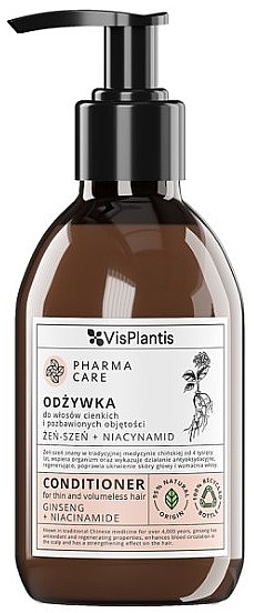 Кондиціонер для тонкого волосся "Женьшень + ніацинамід" - Vis Plantis Pharma Care Ginseng + Niacinamide Conditioner — фото N1