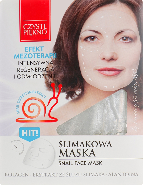 Маска для обличчя "Равликова" - Czyste Piekno Snail Face Mask — фото N1