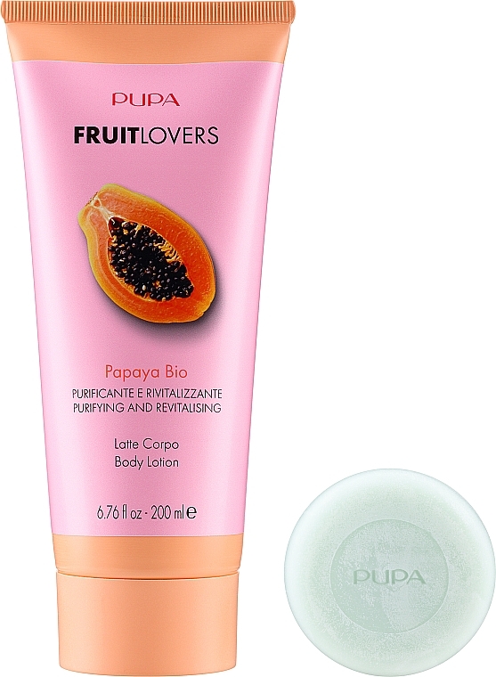 Набор - Pupa Fruit Lovers (body/lotion/200 + shampoo/bar/60g + box) — фото N2