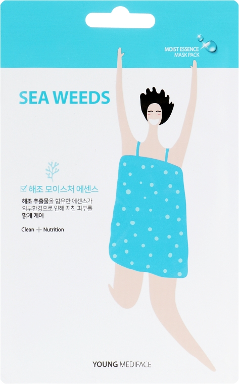 Подтягивающая маска для лица с экстрактом морских водорослей - Mediface Young Sea Weeds Mask Pack — фото N1