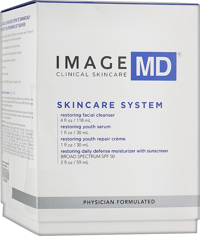 Базовий набір - Image Skincare MD Skincare System (f/gel/118ml + serum/30ml + f/cream/30ml + d/f/cream/50ml) — фото N1