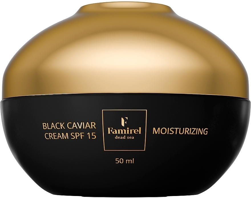 Увлажняющий крем для лица с экстрактом черной икры SPF 15 - Famirel Black Caviar Moisturizing Cream SPF 15 — фото N1