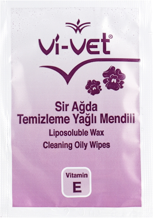 Очищающие салфетки после депиляции - Vi-Vet Liposoluble Wax Cleaning Wipes — фото N2