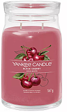 Ароматическая свеча в банке "Black Cherry", 2 фитиля - Yankee Candle Singnature  — фото N2