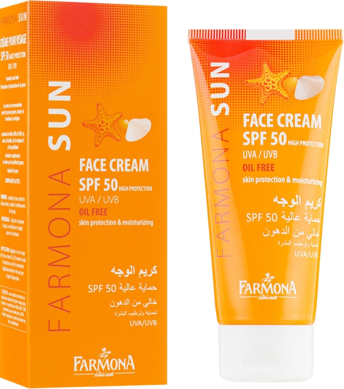 Солнцезащитный крем для лица, обезжиренный - Farmona Sun SPF 50