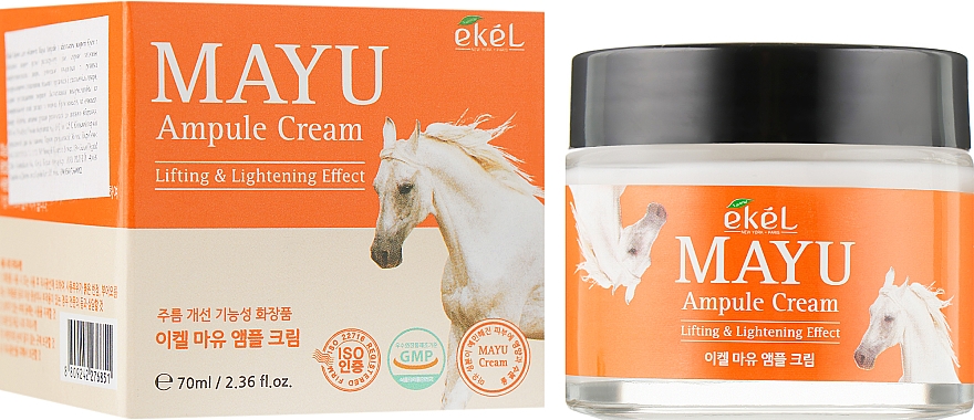 Ампульний крем для обличчя з кінським жиром - Ekel Horse Ampule Cream — фото N1