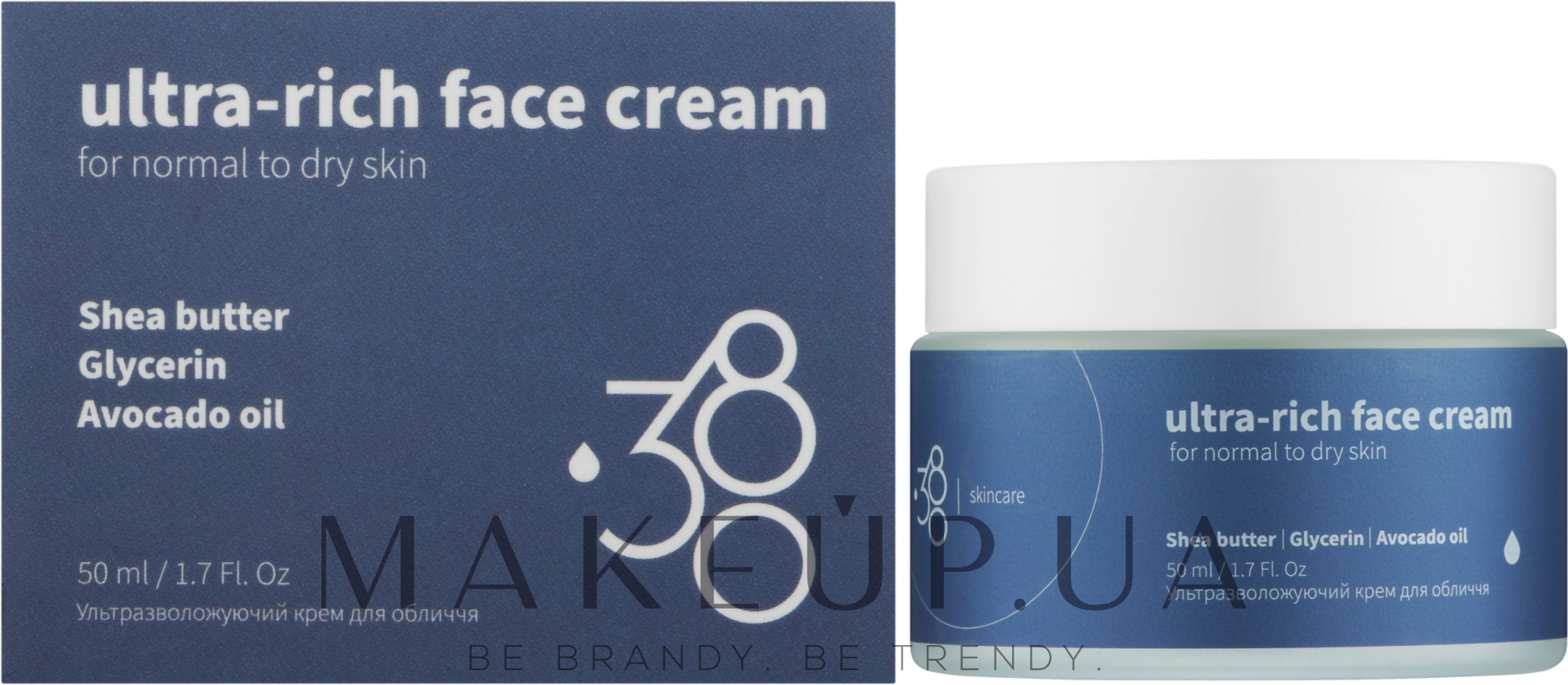 Ультразволожуючий крем для обличчя - 380 Skincare Ultra-Rich Face Cream — фото 50ml