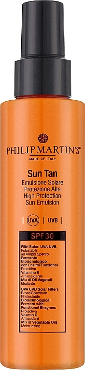 Солнцезащитная эмульсия SPF30 - Philip Martin's Sun Tan SPF 30 — фото N1