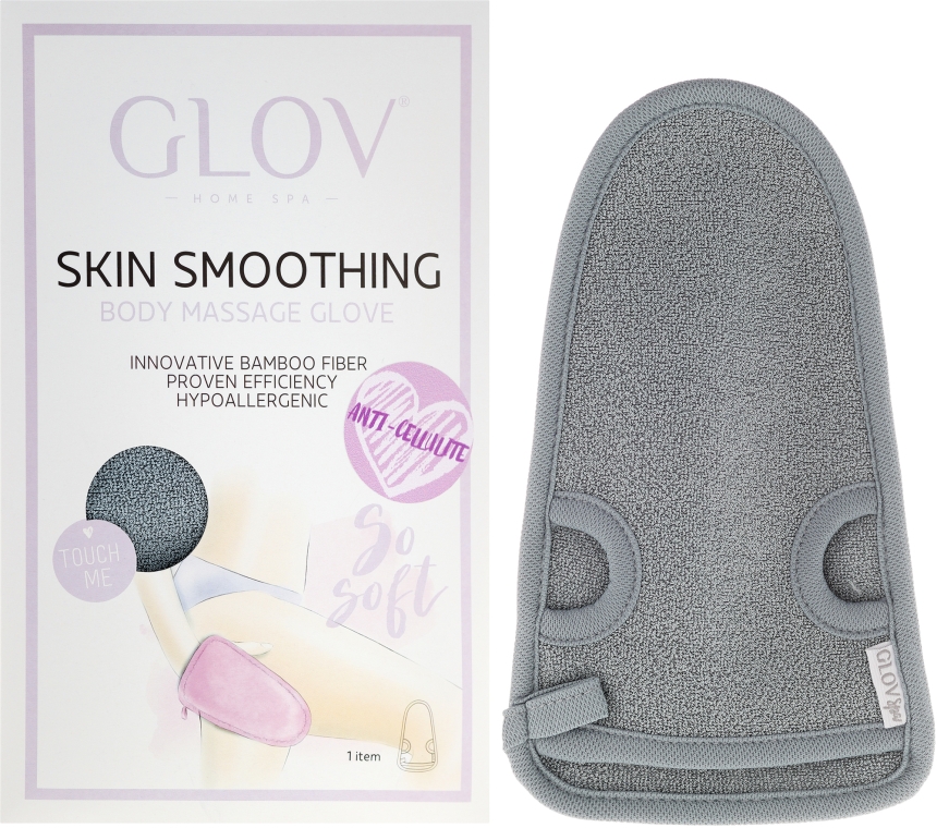 Перчатка для массажа - Glov Skin Smoothing Body Massage Grey — фото N1