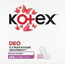 Ежедневные гигиенические прокладки, 52 шт - Kotex Super Deo — фото N2