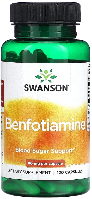 Дієтична добавка "Бенфотіамін" 80 mg - Swanson Benfotiamine — фото N1